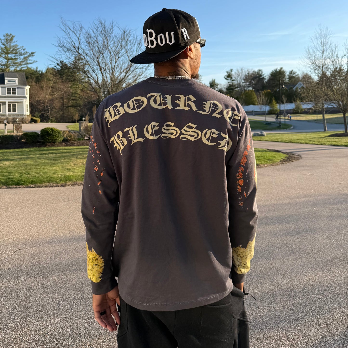 Bourne Blessed Crucifixion Long Sleeve Tee by Kendrick Bourne