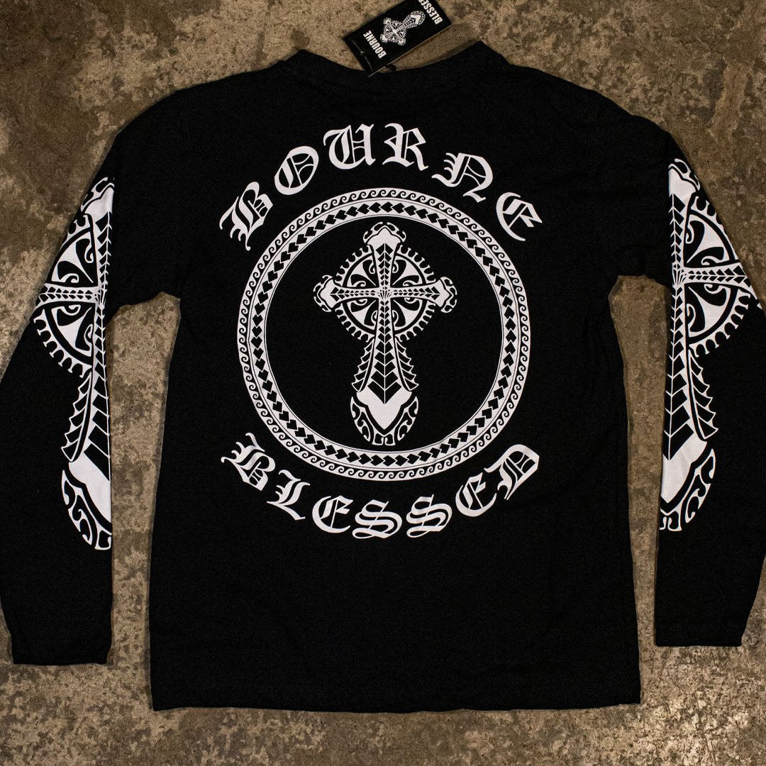 Bourne Blessed Cross Sleeve Long Sleeve Tee by Kendrick Bourne