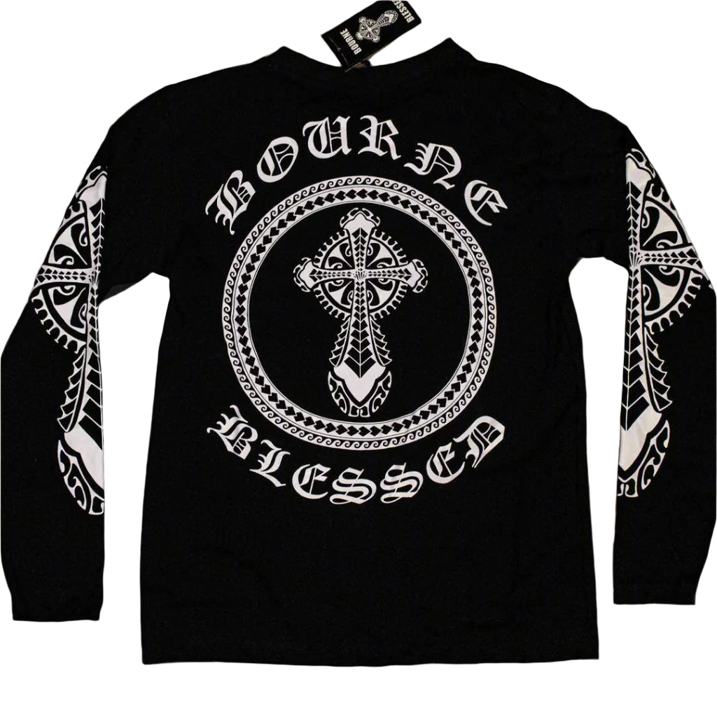 Bourne Blessed Cross Sleeve Long Sleeve Tee by Kendrick Bourne