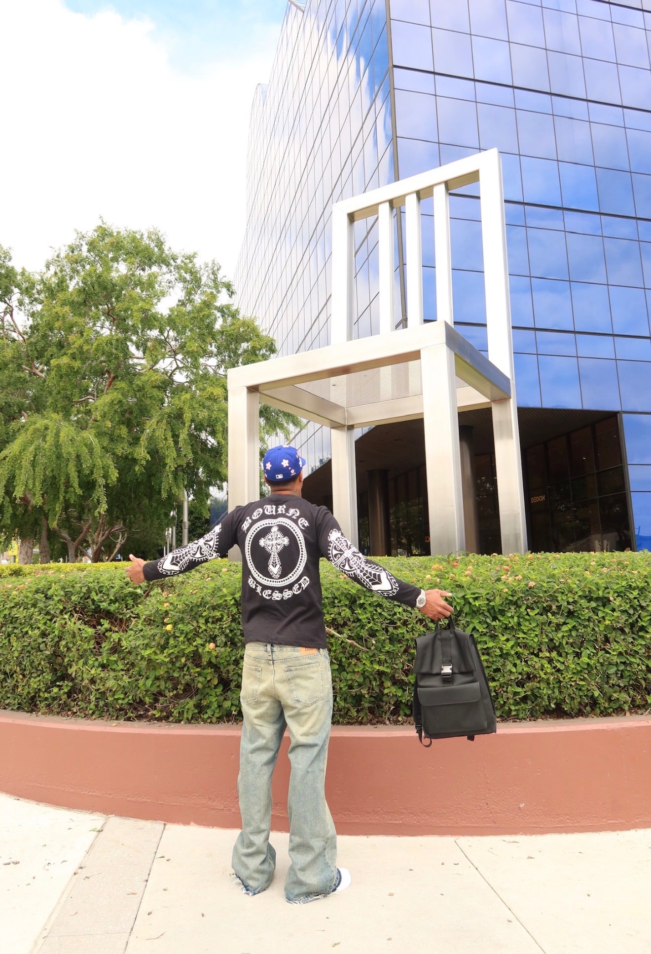 Bourne Blessed Cross Sleeve Long Sleeve Tee by Kendrick Bourne