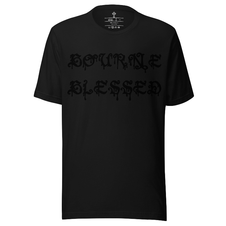 Bourne Blessed Dripping Letter T Shirt | Kendrick Bourne | NFL Christian Streetwear Tee