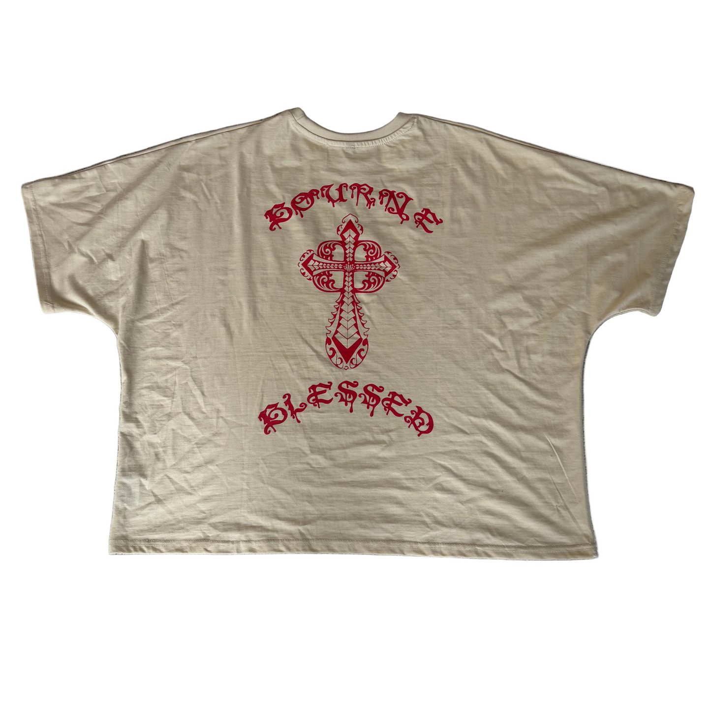 BLOOD OF CHRIST BOXEY TEE CREAM