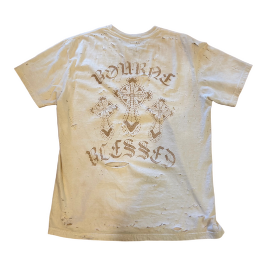 Bourne Blessed x Dodo Coffee Distressed Tee by Kendrick Bourne & Cooper Kupp