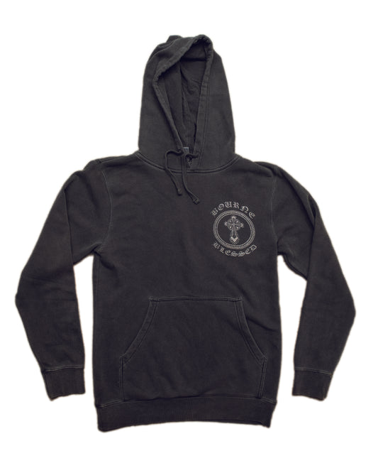 Tribal Circle garment dyed hoodie